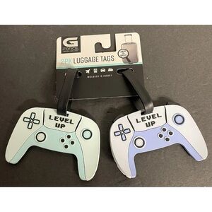 G Force Luggage Tags Game Controller Silicone Plastic Straps Set of 2 NWT
